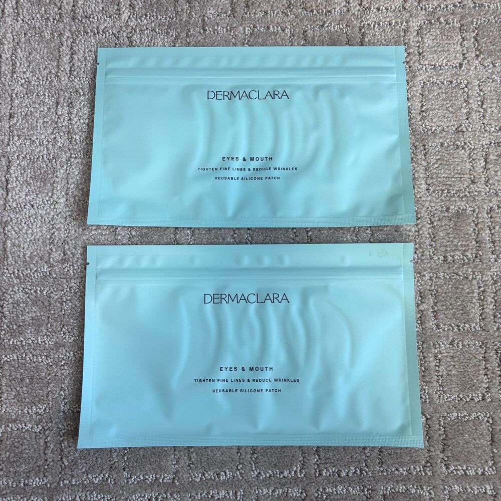 Dermaclara Eyes And Mouth Reusable Silicone Patches Two Pack New Anti-wrinkle